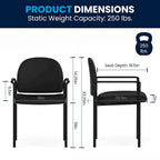 Stackable Steel Side Reception Chair with Arms