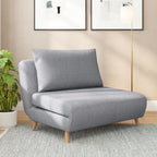 Convertible Sleep Chair with Adjustable Backrest and Hideaway Legs