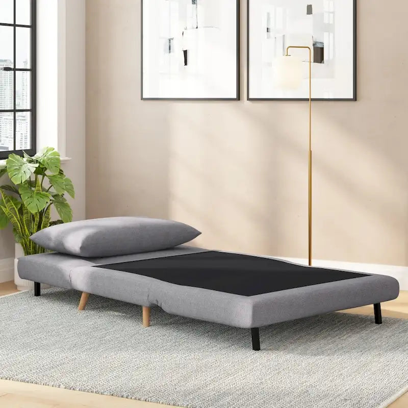 Convertible Sleep Chair with Adjustable Backrest and Hideaway Legs