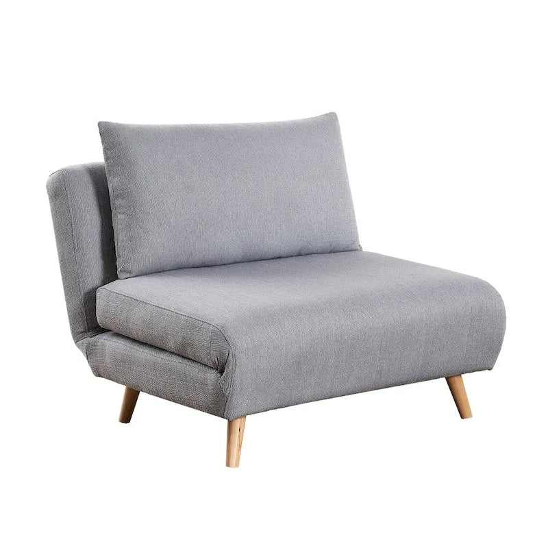 Convertible Sleep Chair with Adjustable Backrest and Hideaway Legs