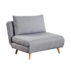 Convertible Sleep Chair with Adjustable Backrest and Hideaway Legs