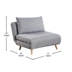 Convertible Sleep Chair with Adjustable Backrest and Hideaway Legs