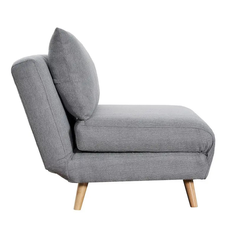 Convertible Sleep Chair with Adjustable Backrest and Hideaway Legs