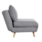 Convertible Sleep Chair with Adjustable Backrest and Hideaway Legs