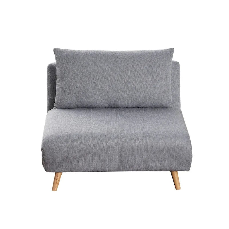 Convertible Sleep Chair with Adjustable Backrest and Hideaway Legs