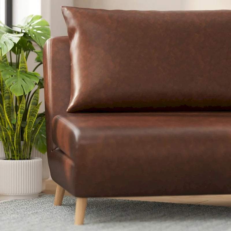 Convertible Sleep Chair with Adjustable Backrest and Hideaway Legs