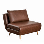 Convertible Sleep Chair with Adjustable Backrest and Hideaway Legs
