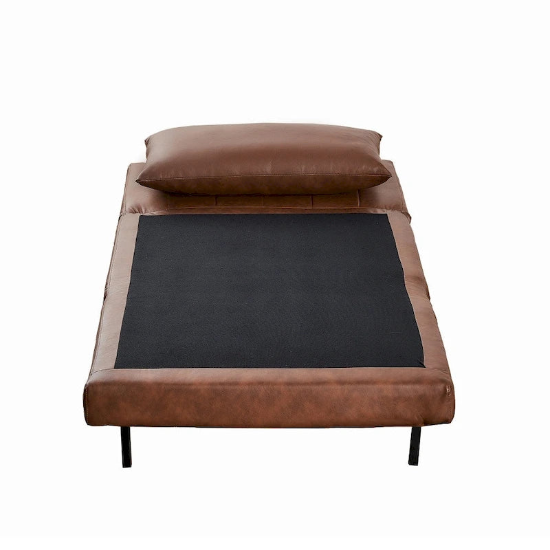 Convertible Sleep Chair with Adjustable Backrest and Hideaway Legs