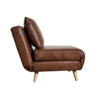 Convertible Sleep Chair with Adjustable Backrest and Hideaway Legs