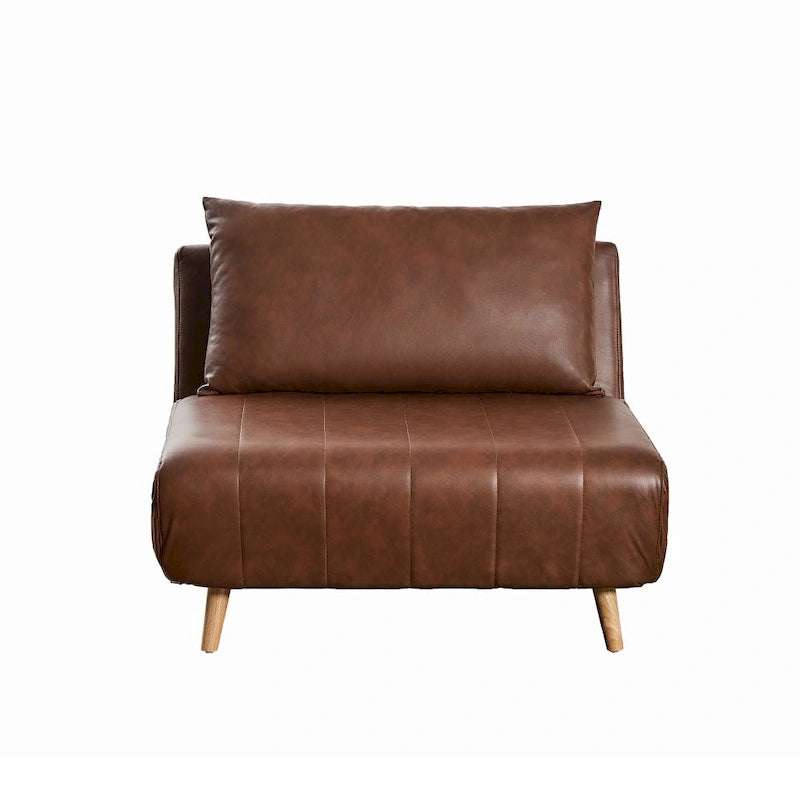 Convertible Sleep Chair with Adjustable Backrest and Hideaway Legs