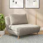 Convertible Sleep Chair with Adjustable Backrest and Hideaway Legs