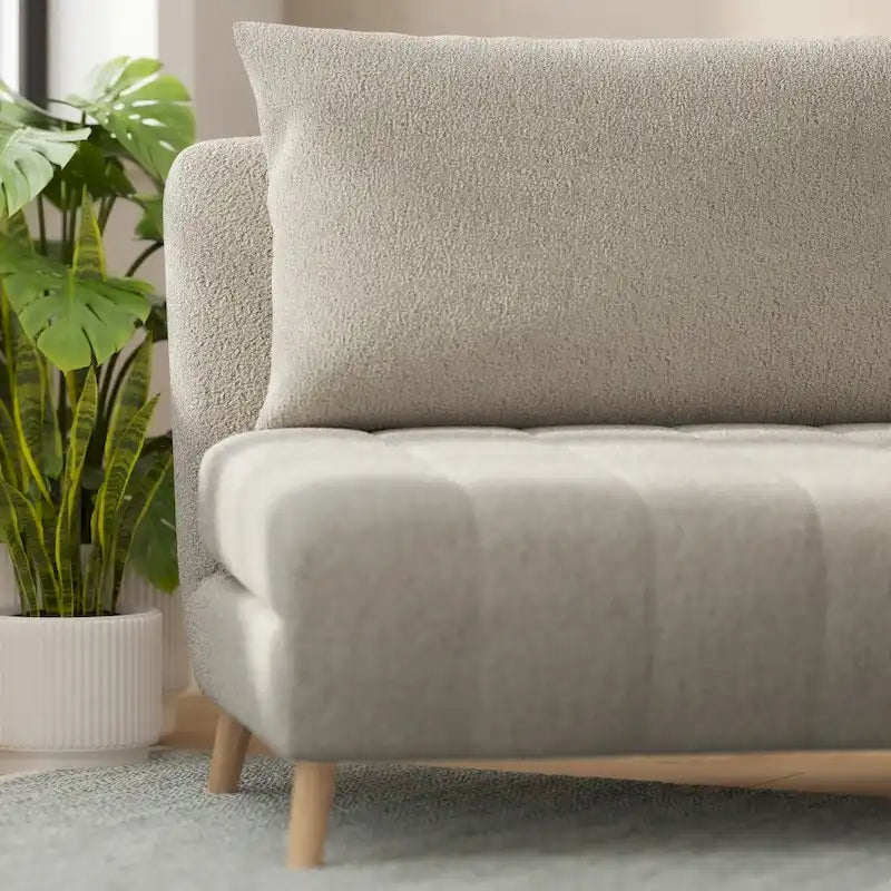 Convertible Sleep Chair with Adjustable Backrest and Hideaway Legs