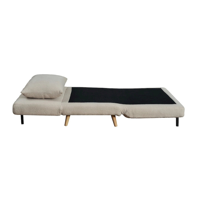 Convertible Sleep Chair with Adjustable Backrest and Hideaway Legs
