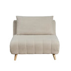 Convertible Sleep Chair with Adjustable Backrest and Hideaway Legs