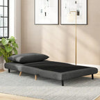 Convertible Sleep Chair with Adjustable Backrest and Hideaway Legs