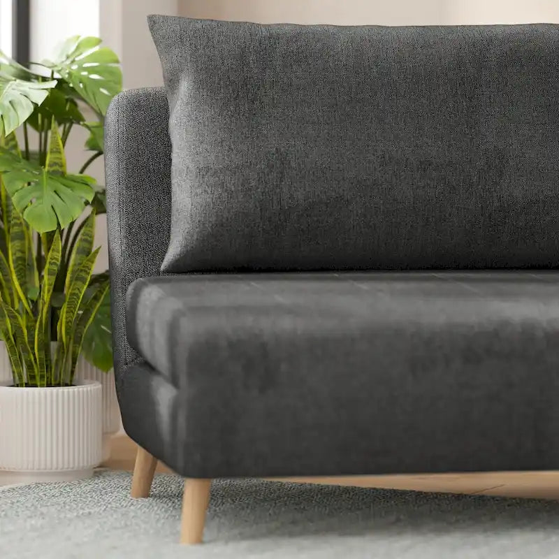 Convertible Sleep Chair with Adjustable Backrest and Hideaway Legs