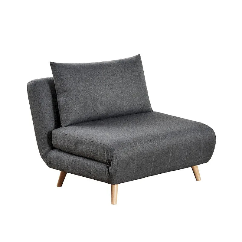 Convertible Sleep Chair with Adjustable Backrest and Hideaway Legs