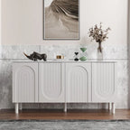 63-Inch Sideboard Buffet Cabinet with Drawer and Pop-Up Doors