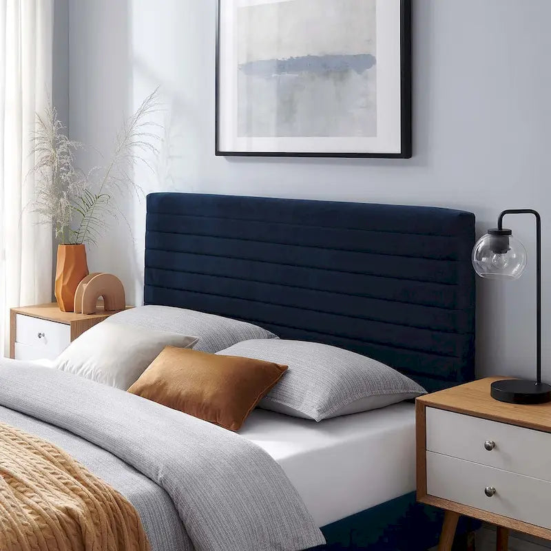 Channel Tufted Performance Velvet Full/Queen Headboard