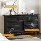 7-Drawer Dresser with Wood Legs and Painted Finish
