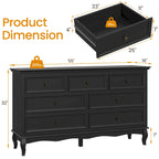 7-Drawer Dresser with Wood Legs and Painted Finish
