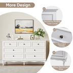 7-Drawer Dresser with Wood Legs and Painted Finish