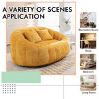 Chenille High Back Bean Bag Loveseat Sofa