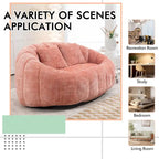 Chenille High Back Bean Bag Loveseat Sofa