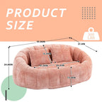 Chenille High Back Bean Bag Loveseat Sofa