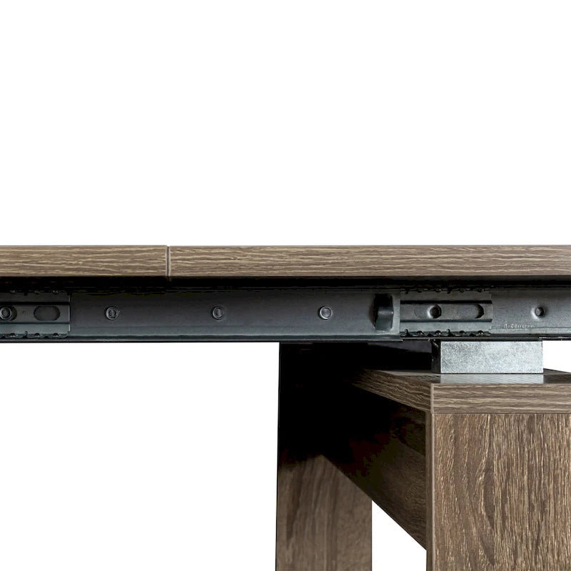 Console e tavolo da pranzo allungabili con 5 pannelli mobili