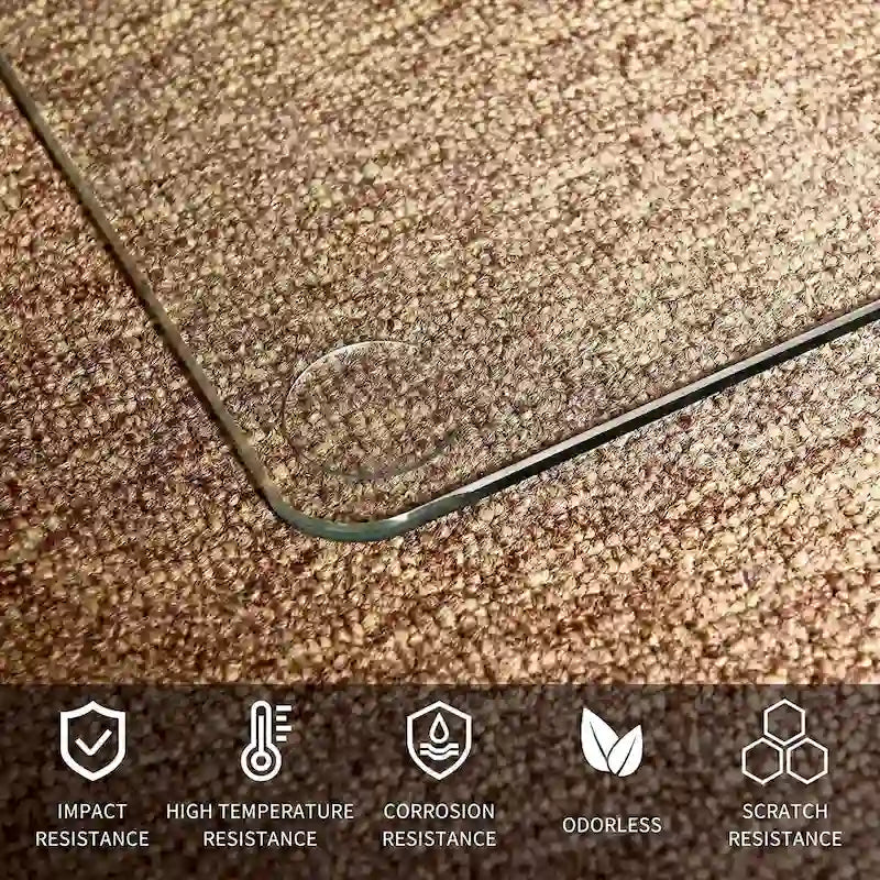 Tempered Glass Office Chair Mat for Hard Floors – 46 x 36 in.