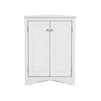 32-Inch 2-Door Corner Cabinet with Adjustable Shelves