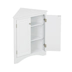 32-Inch 2-Door Corner Cabinet with Adjustable Shelves