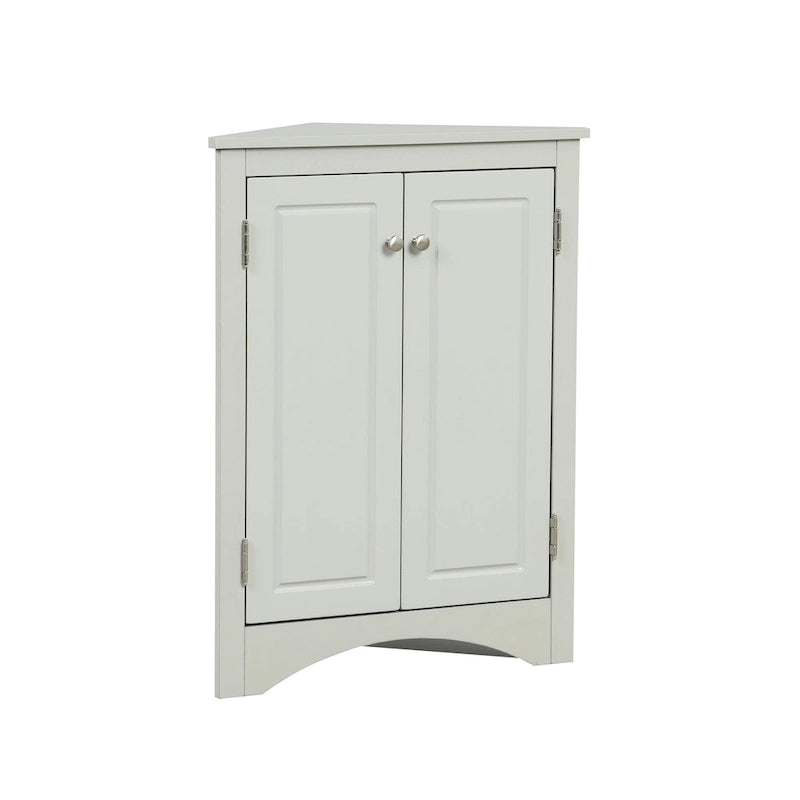 32-Inch 2-Door Corner Cabinet with Adjustable Shelves