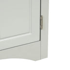 32-Inch 2-Door Corner Cabinet with Adjustable Shelves