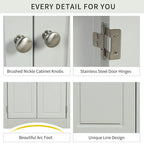 32-Inch 2-Door Corner Cabinet with Adjustable Shelves