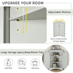 32-Inch 2-Door Corner Cabinet with Adjustable Shelves