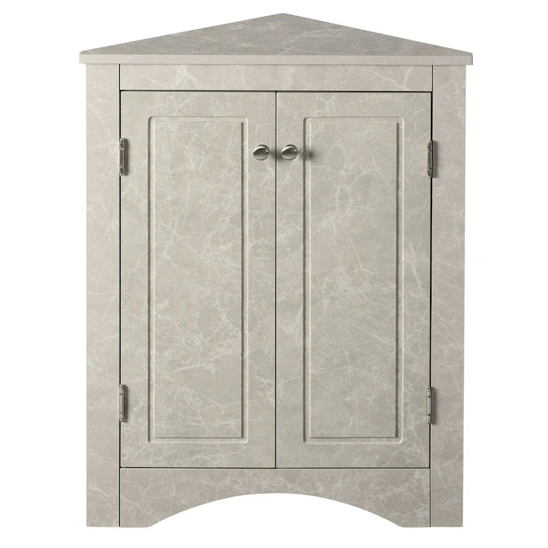 32-Inch 2-Door Corner Cabinet with Adjustable Shelves