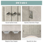 32-Inch 2-Door Corner Cabinet with Adjustable Shelves