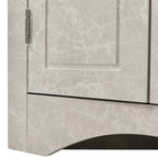 32-Inch 2-Door Corner Cabinet with Adjustable Shelves