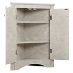 32-Inch 2-Door Corner Cabinet with Adjustable Shelves