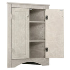 32-Inch 2-Door Corner Cabinet with Adjustable Shelves