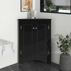 32-Inch 2-Door Corner Cabinet with Adjustable Shelves