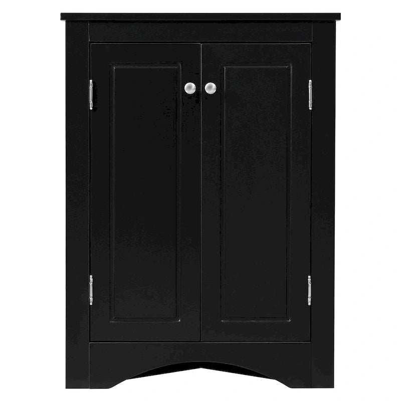 32-Inch 2-Door Corner Cabinet with Adjustable Shelves