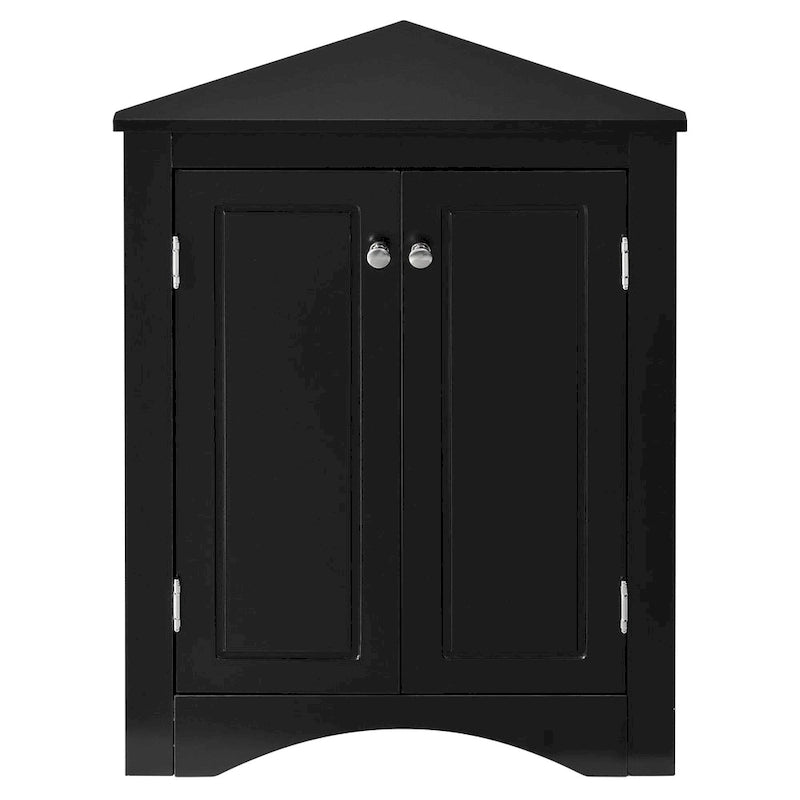 32-Inch 2-Door Corner Cabinet with Adjustable Shelves