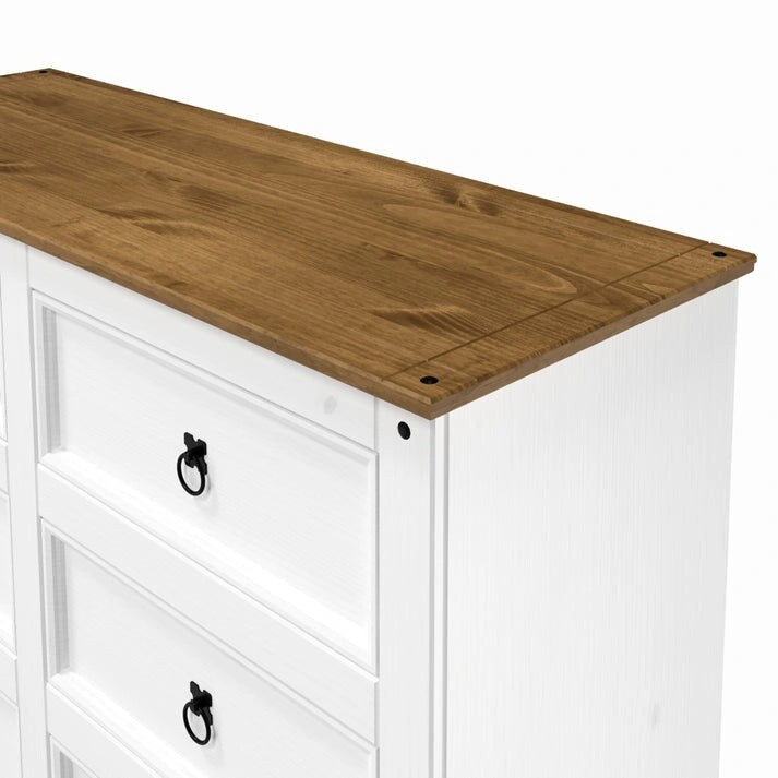 6-Drawer Wood Dresser with Pine Construction